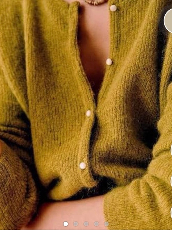 Sezane Sweaters - Sezane Mustard Ribbed Button-Accent Women's Sweater RARE color